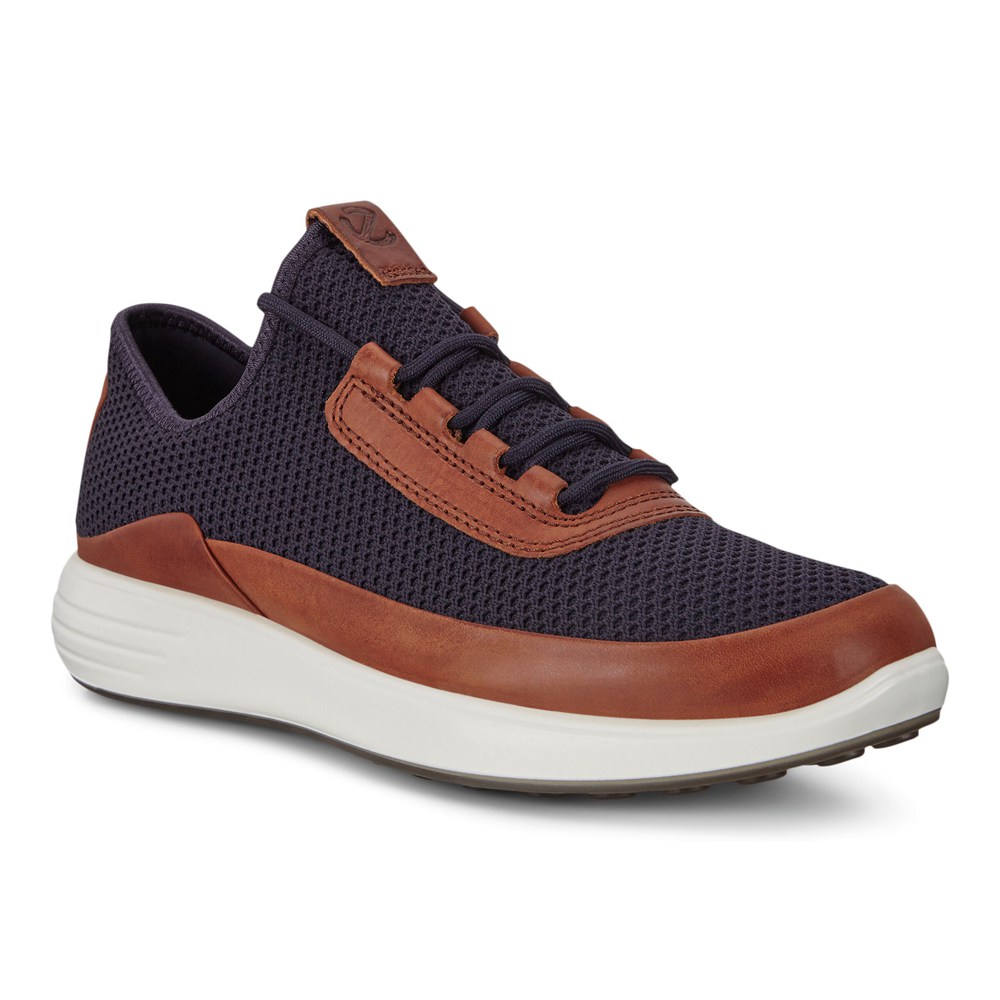 Tenis Hombre - ECCO Soft 7 Runner Meshs - Azul Marino/Marrom - TMW079258